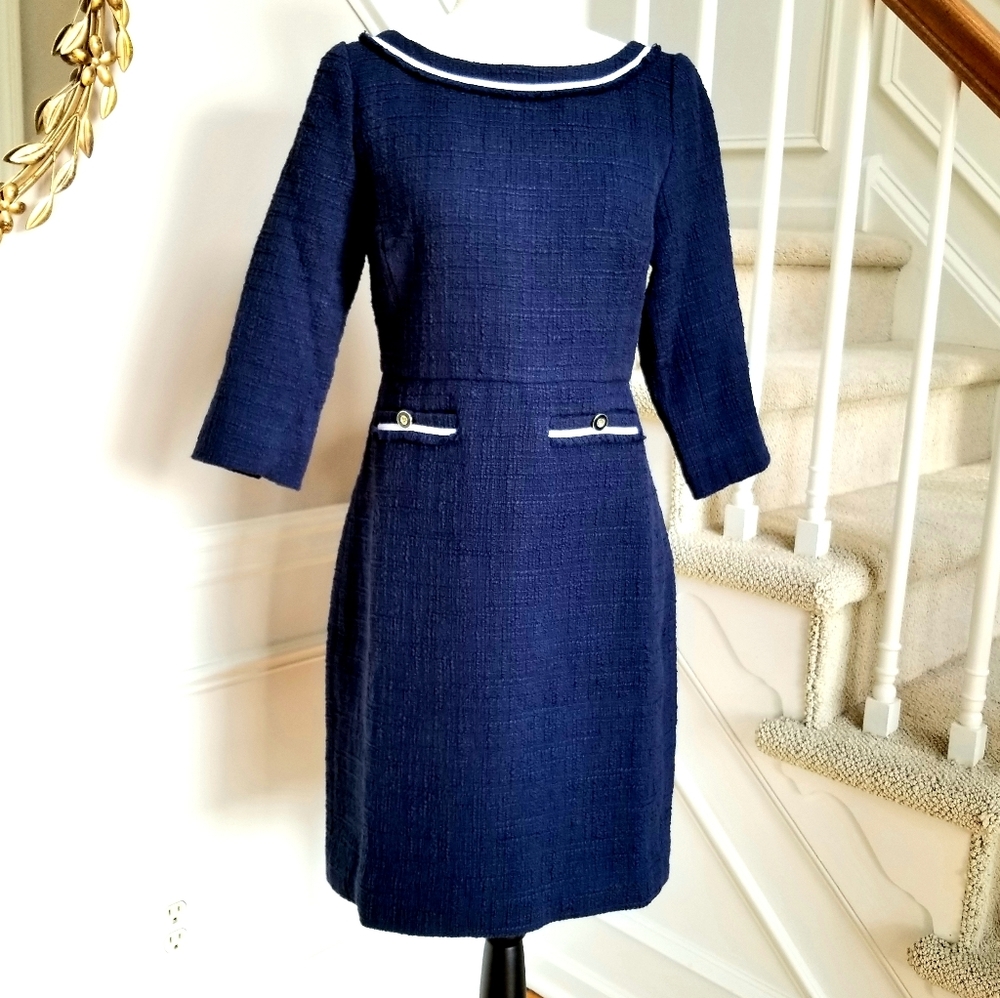 J. Crew Navy Blue Long Sleeve Dress